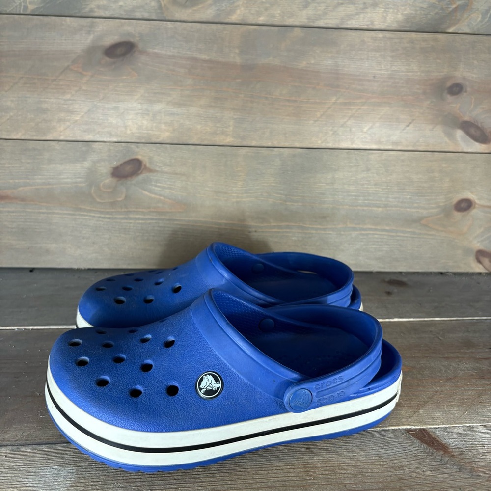 Crocs crocband womens size 6 shoes blue slip on comfort clogs sandals